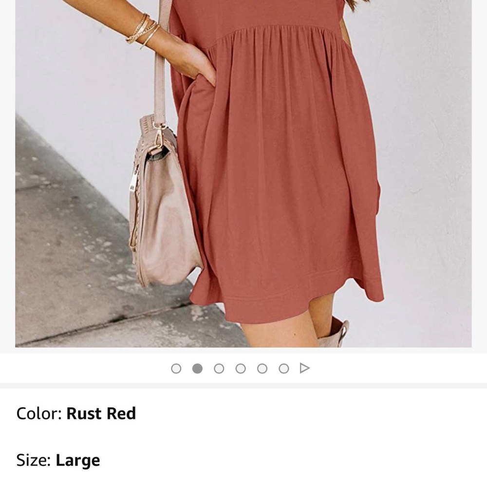 YIBOCK Women's Summer
Casual Twist Knot Short Puff
Sleeve Dresses Pleated Swing - Picture 2 of 7